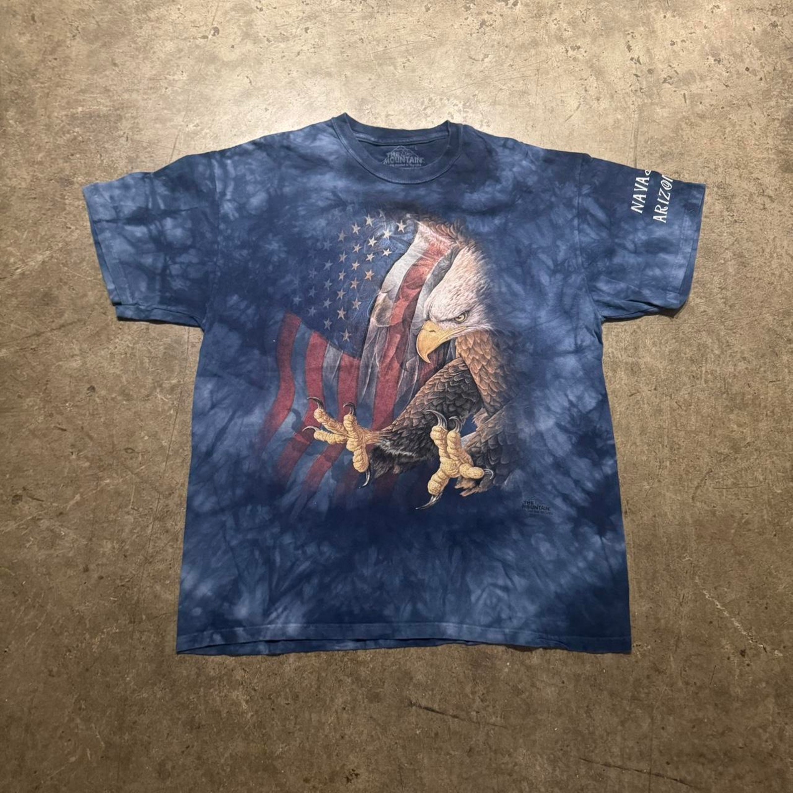 Blue Tie Dye American Flag Eagle